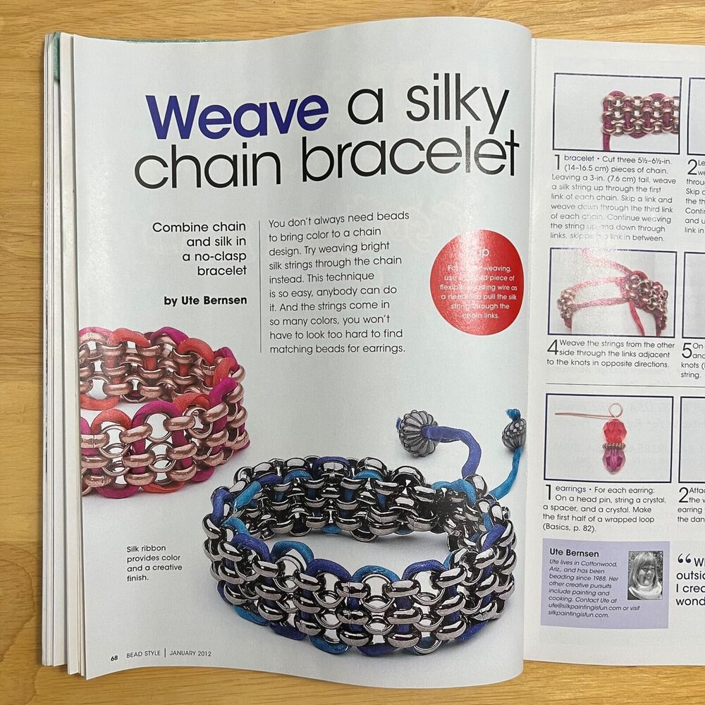 Magazine Lot BeadStyle May 2010 Jan and Nov 2011 Jan 2012 Jewelry Making Crafts - Picture 7 of 16